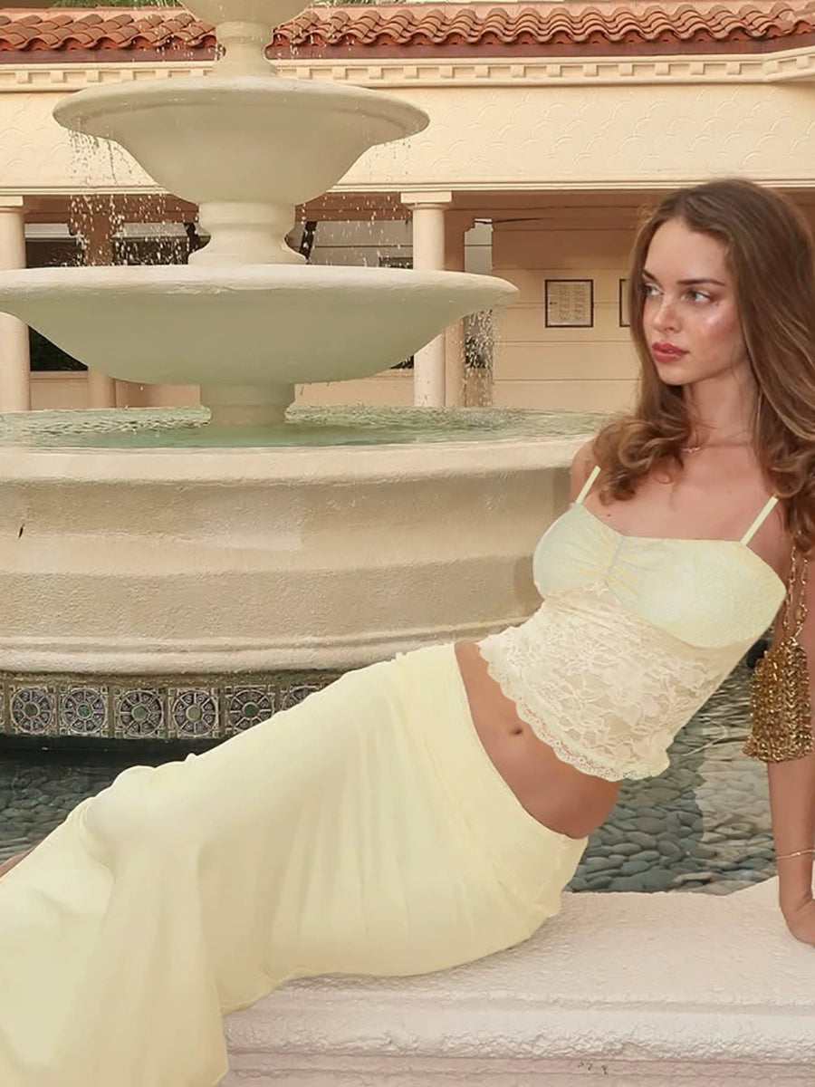 Shemoda: Isabelle Maxi Dress | Nüra - Discover the Isabelle Maxi Dress by Shemoda: a romantic lace bustier and ruffled maxi skirt set, perfect for any special occasion. - $31.00
