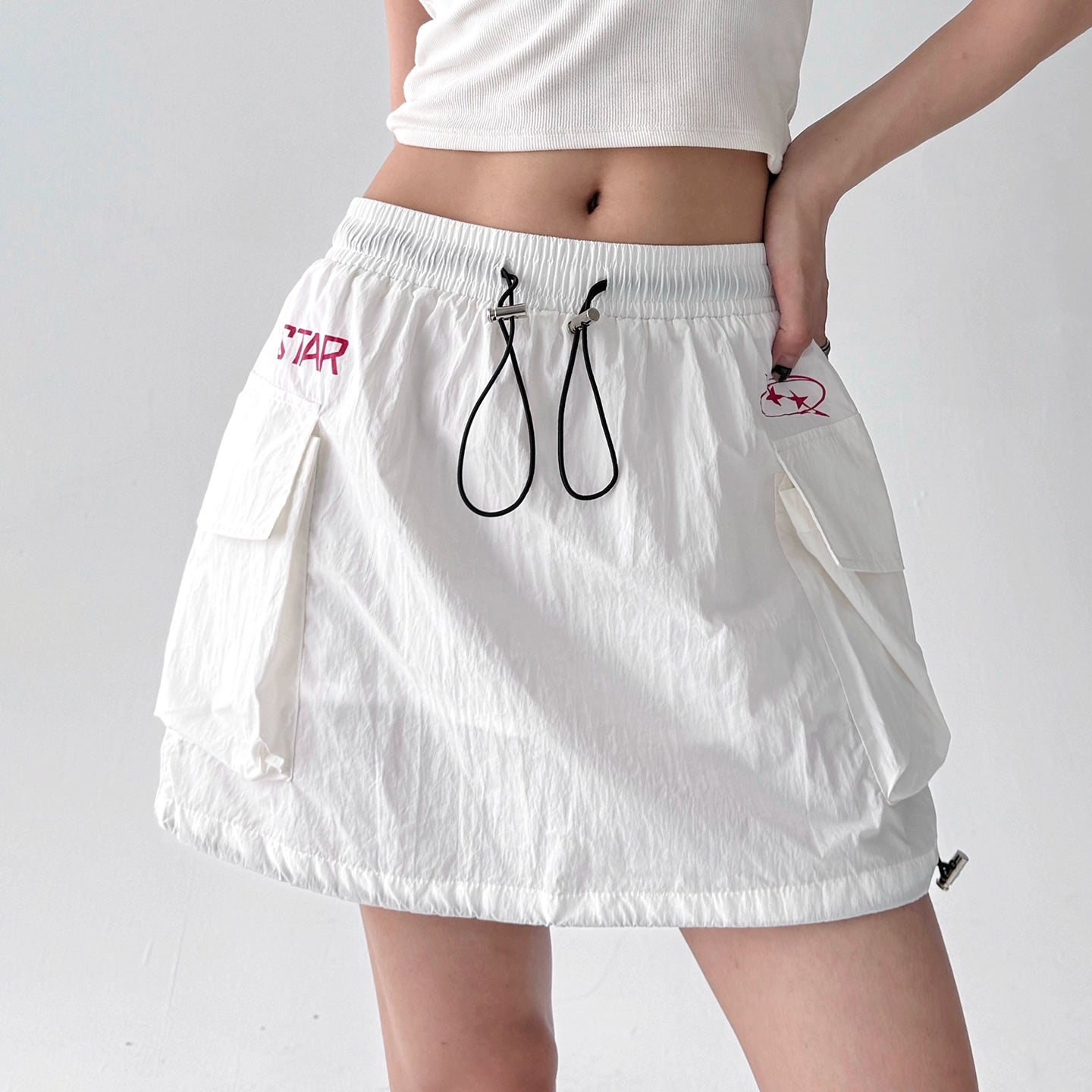 Drawcord Cargo Skirt