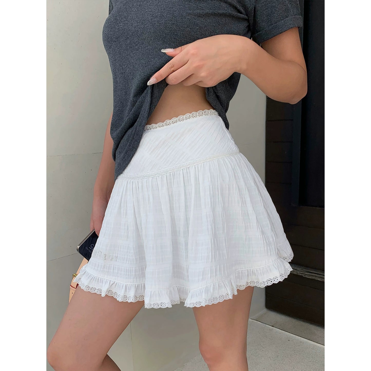 Opal Puff Mini Skirt