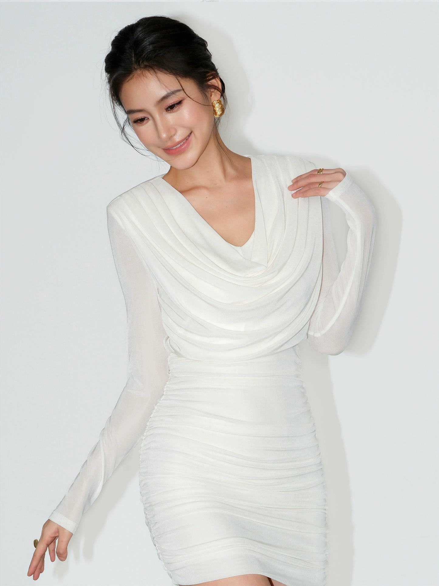 Liana Elegant Sheer Dress