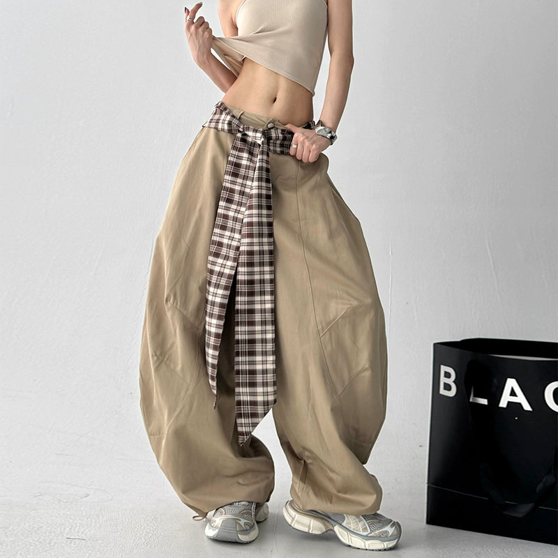 Check Wrap Pants