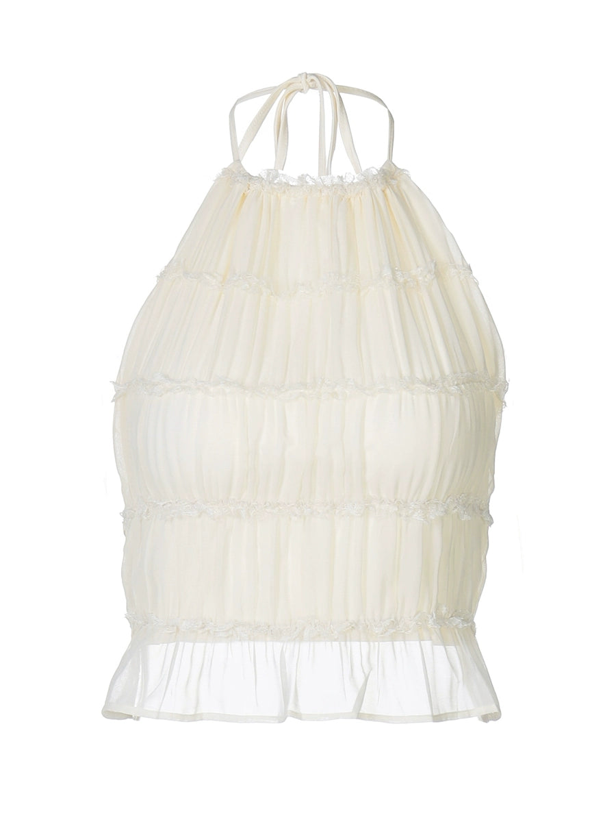 Shemoda: Amara Halter Top | Nüra - Turn heads in Shemoda's Amara Halter Top. This sexy crop top offers bold style and breezy comfort with its unique double-layer design. - $19.00