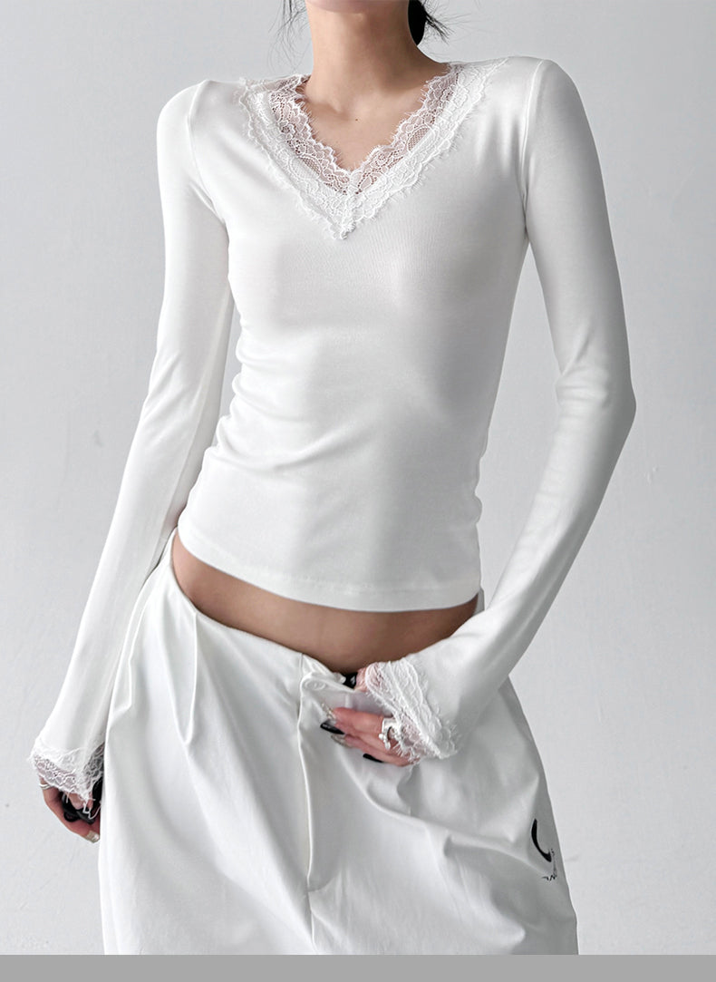 Laceframe Knit Top