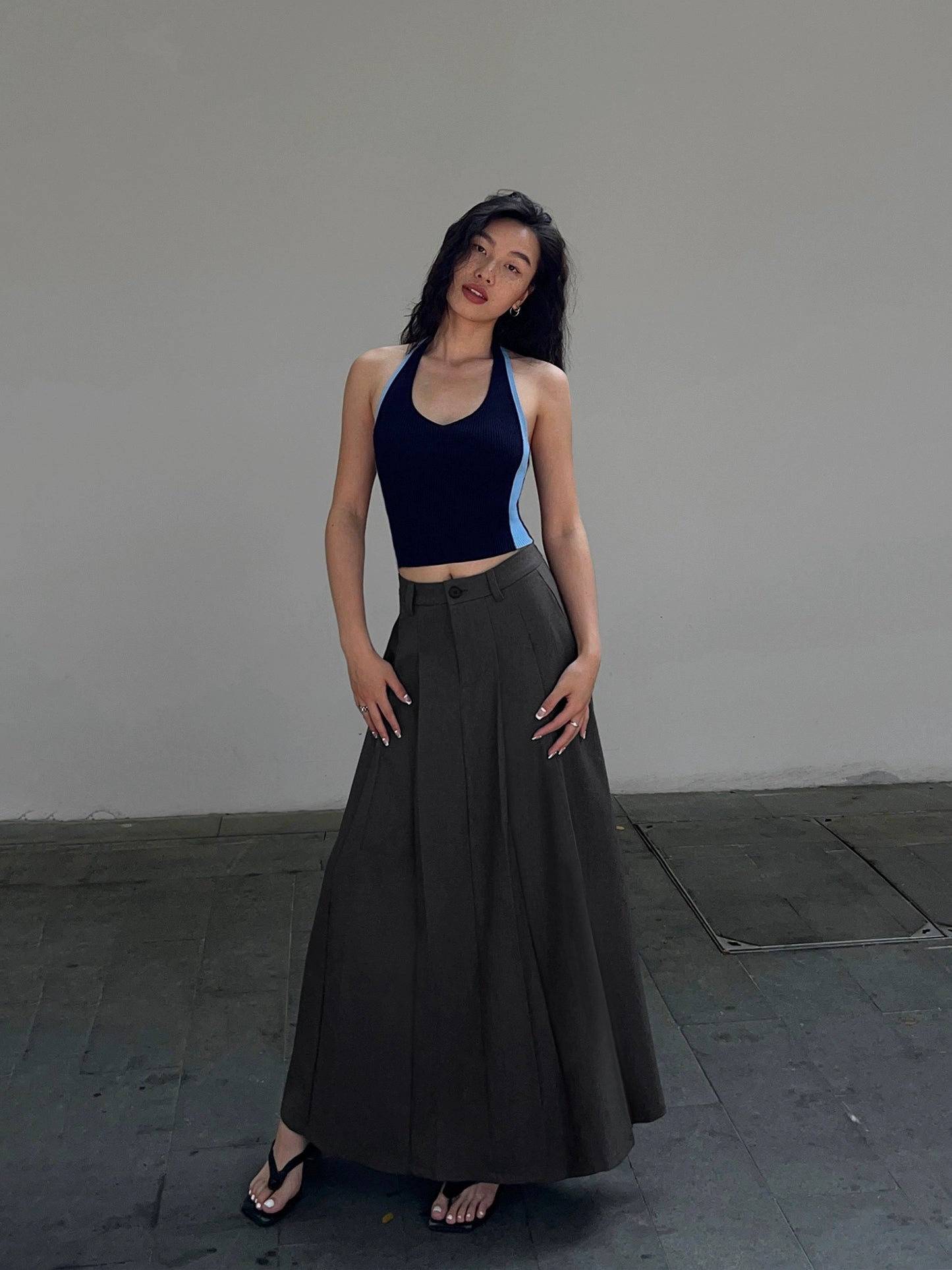 Kai Pleated Maxi Skirt