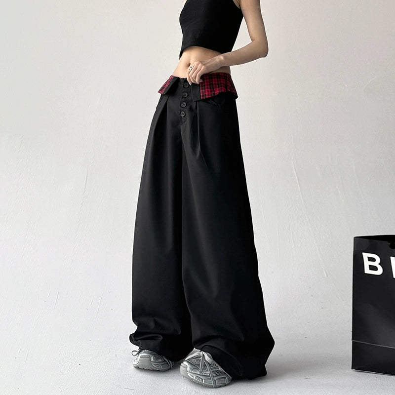 Contrast Fold Trousers
