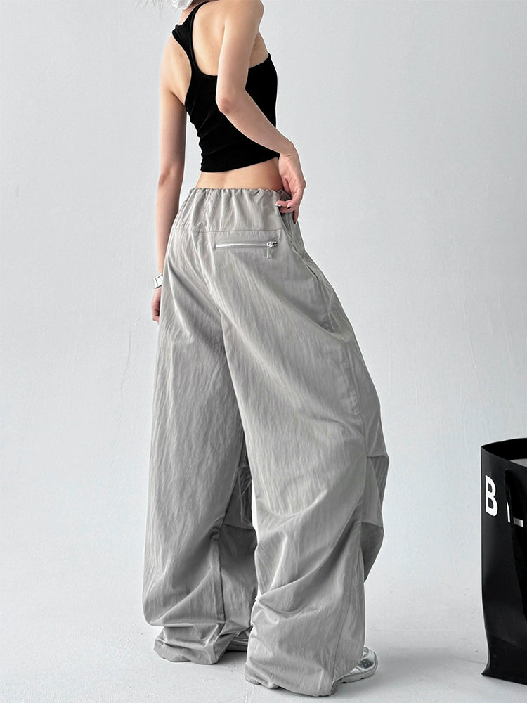 Crinkle Zip Trousers