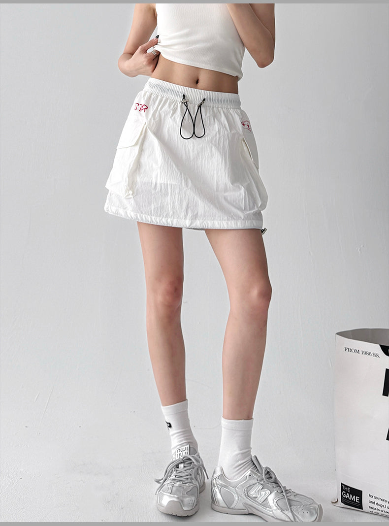 Drawcord Cargo Skirt