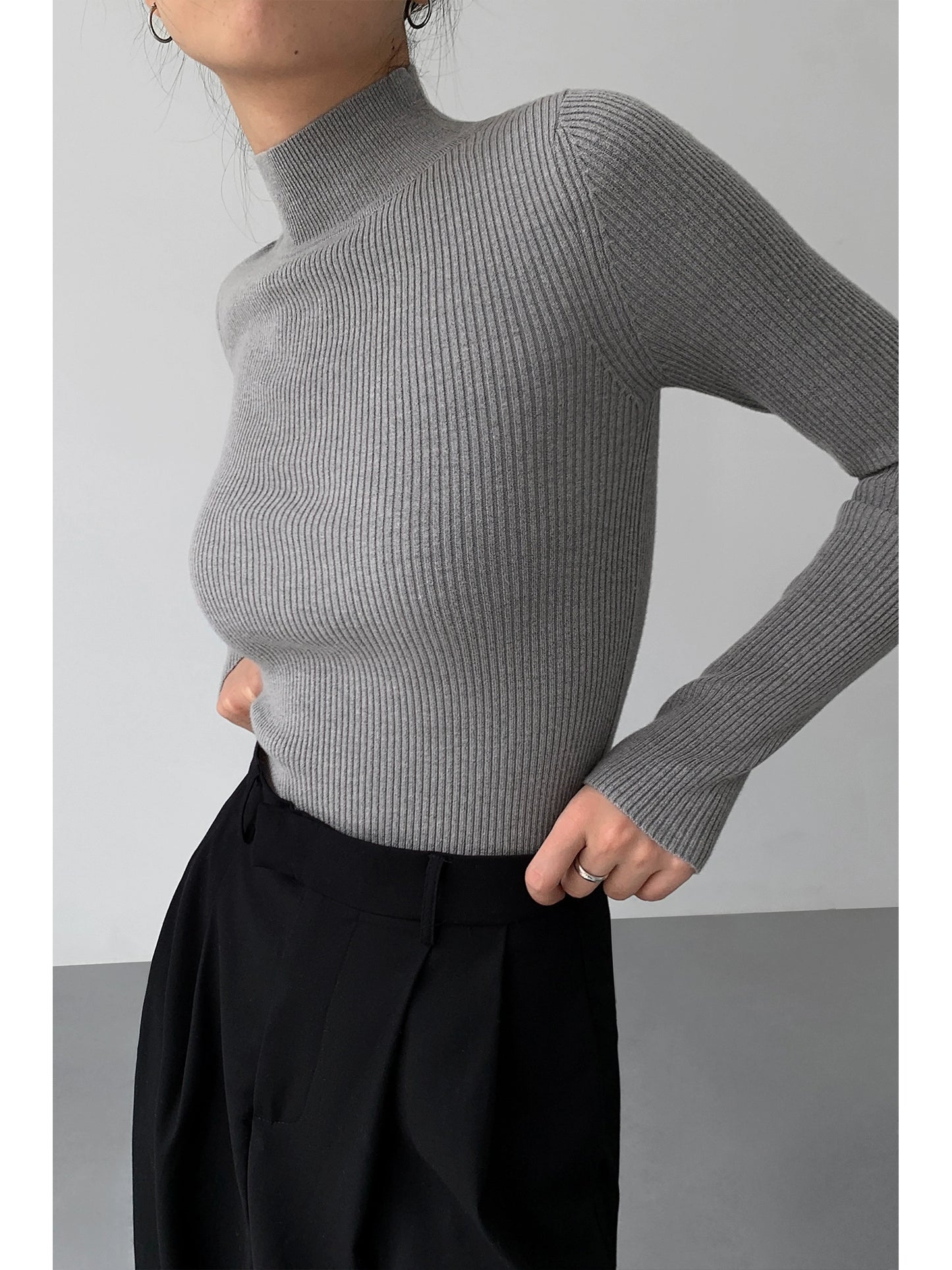 Vee Mockneck Sweater