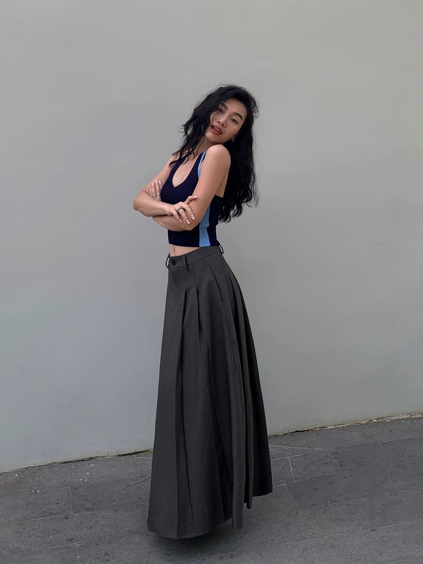 Kai Pleated Maxi Skirt