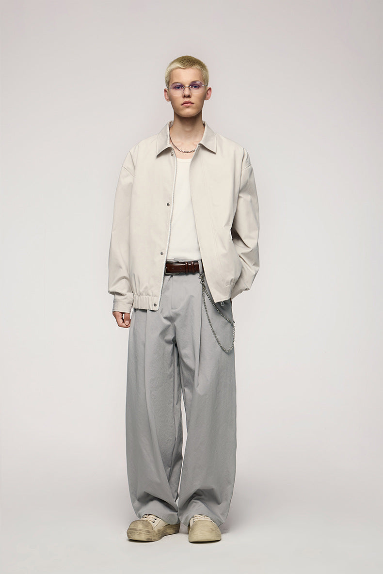 Wide-Leg Worn Pants