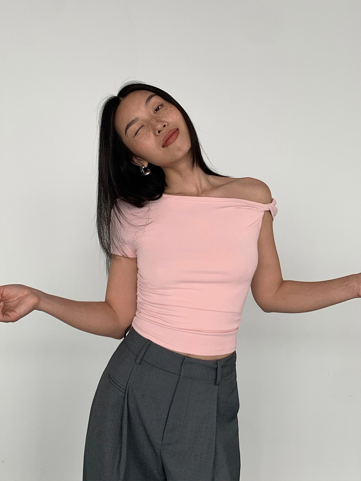 Nyssa Slant Crop Tee