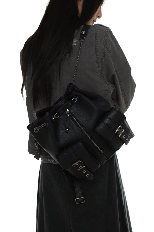Chain-Buckle Backpack