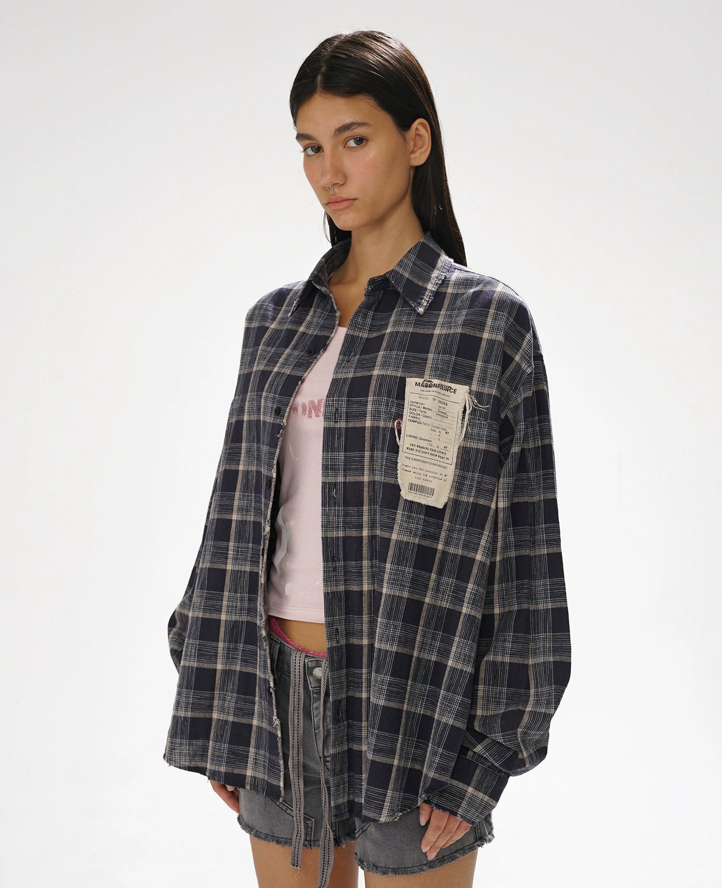 Patch Note Plaid Shirt