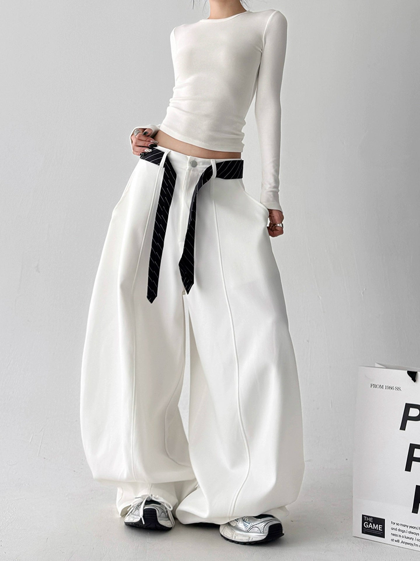 Stripetie Balloon Pants