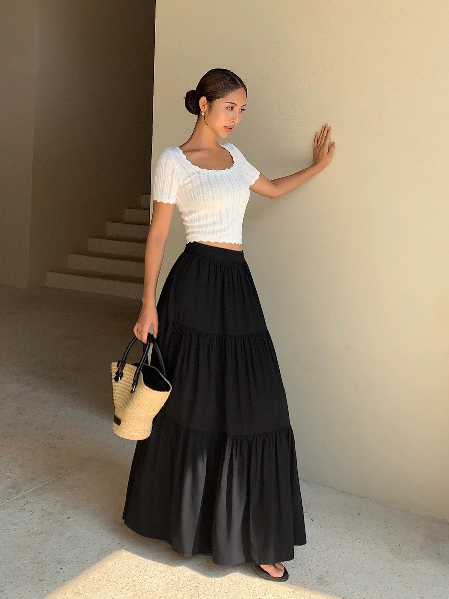 Mireya Scallop Knit Top