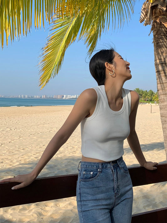 Mae Essential Ribbed Top