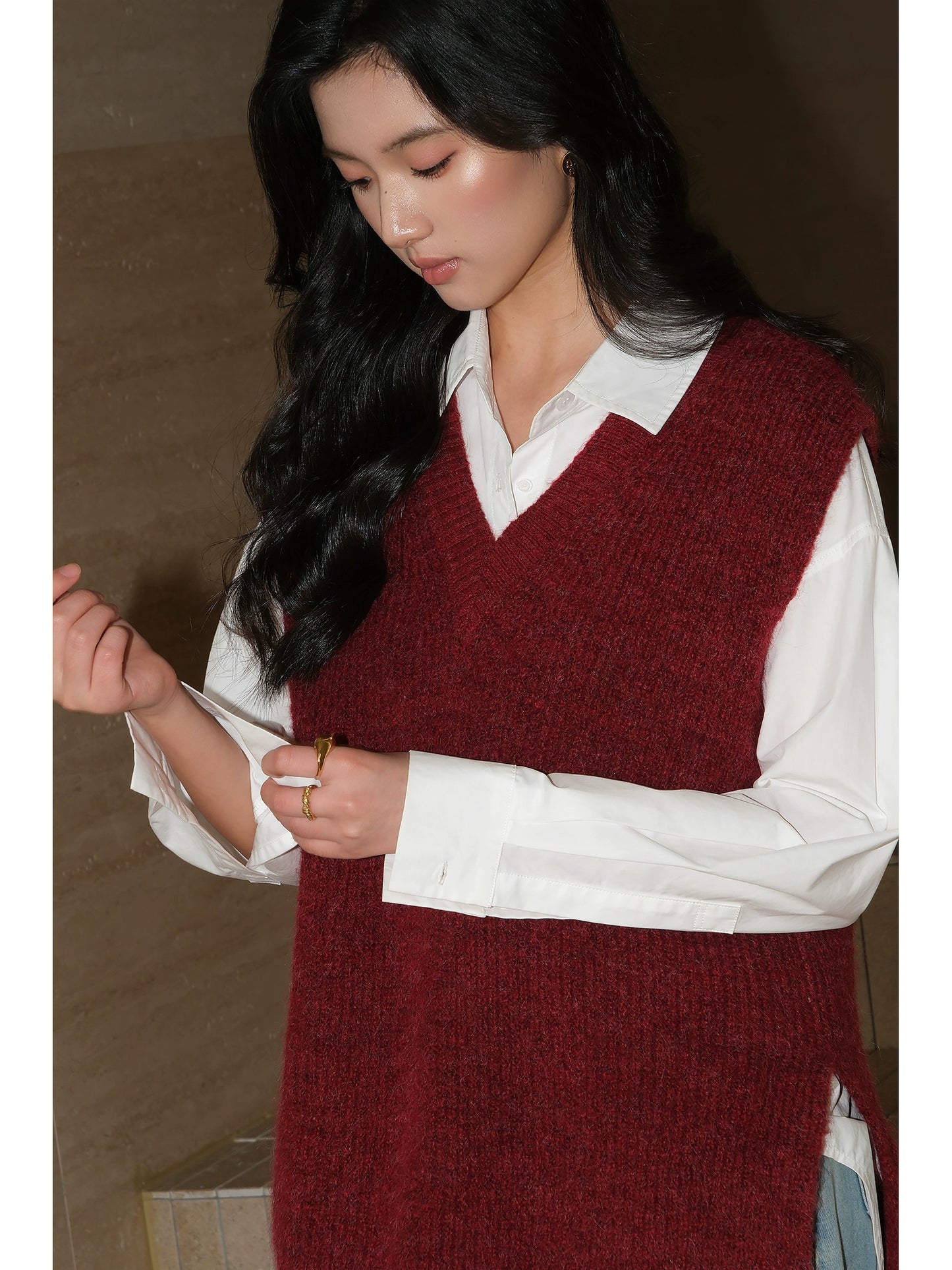 Plush Side Slit Vest