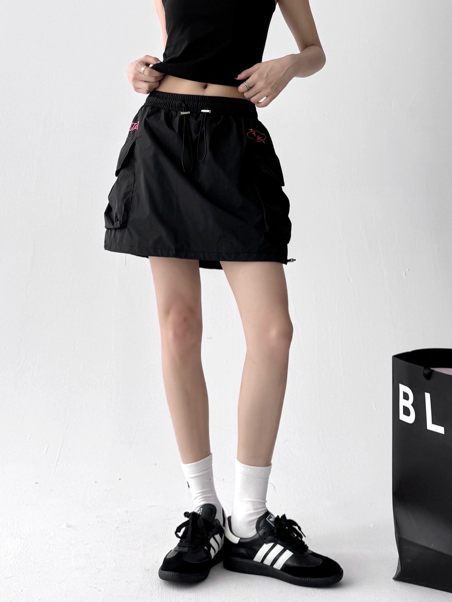 Drawcord Cargo Skirt