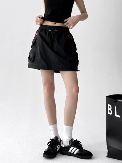 Drawcord Cargo Skirt