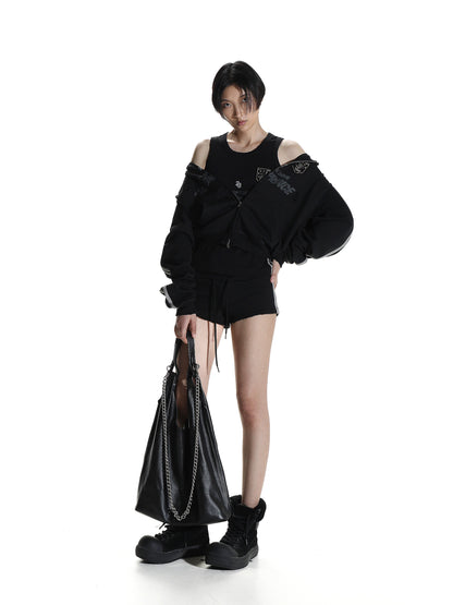 Frayed League Hoodie (Short Style)