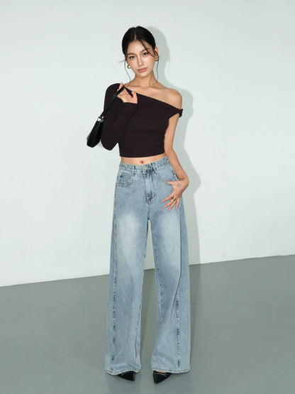 Ava Slant-Neck Top