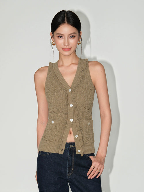 Noelle Ruffle Knit Top