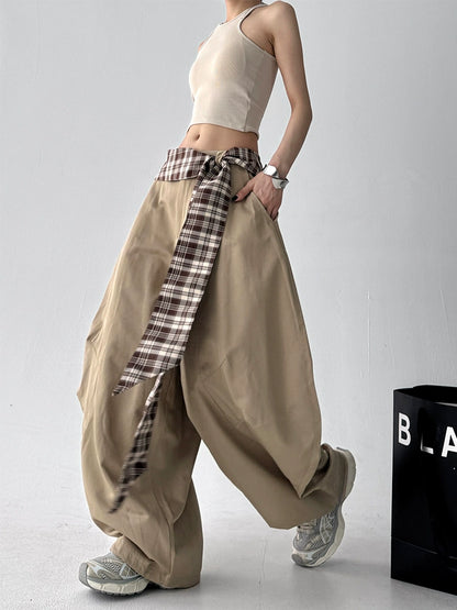 Check Wrap Pants