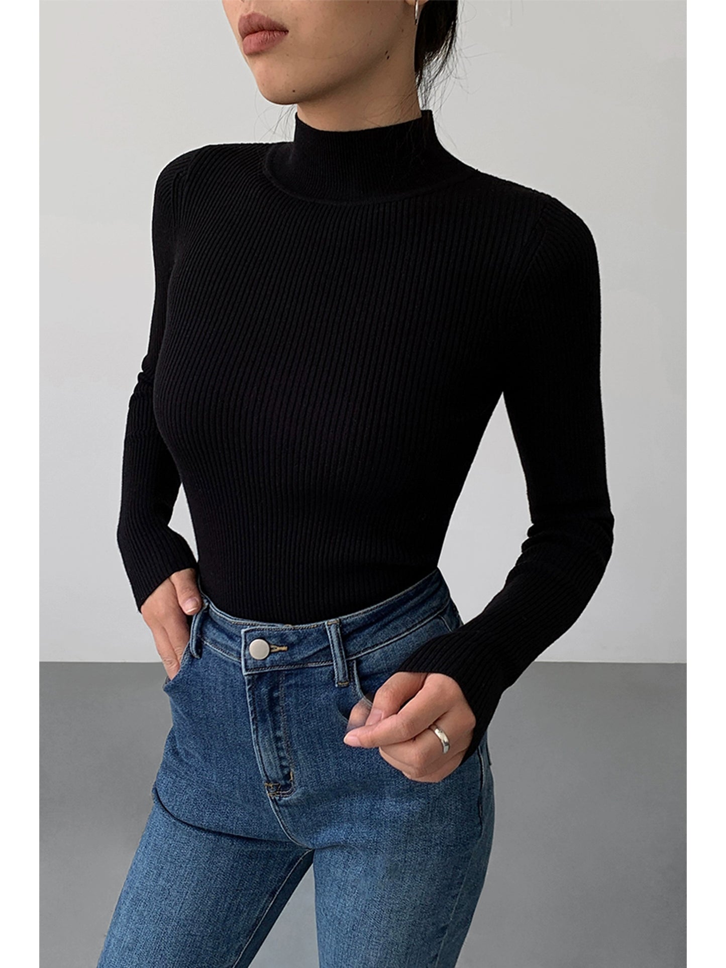Vee Mockneck Sweater