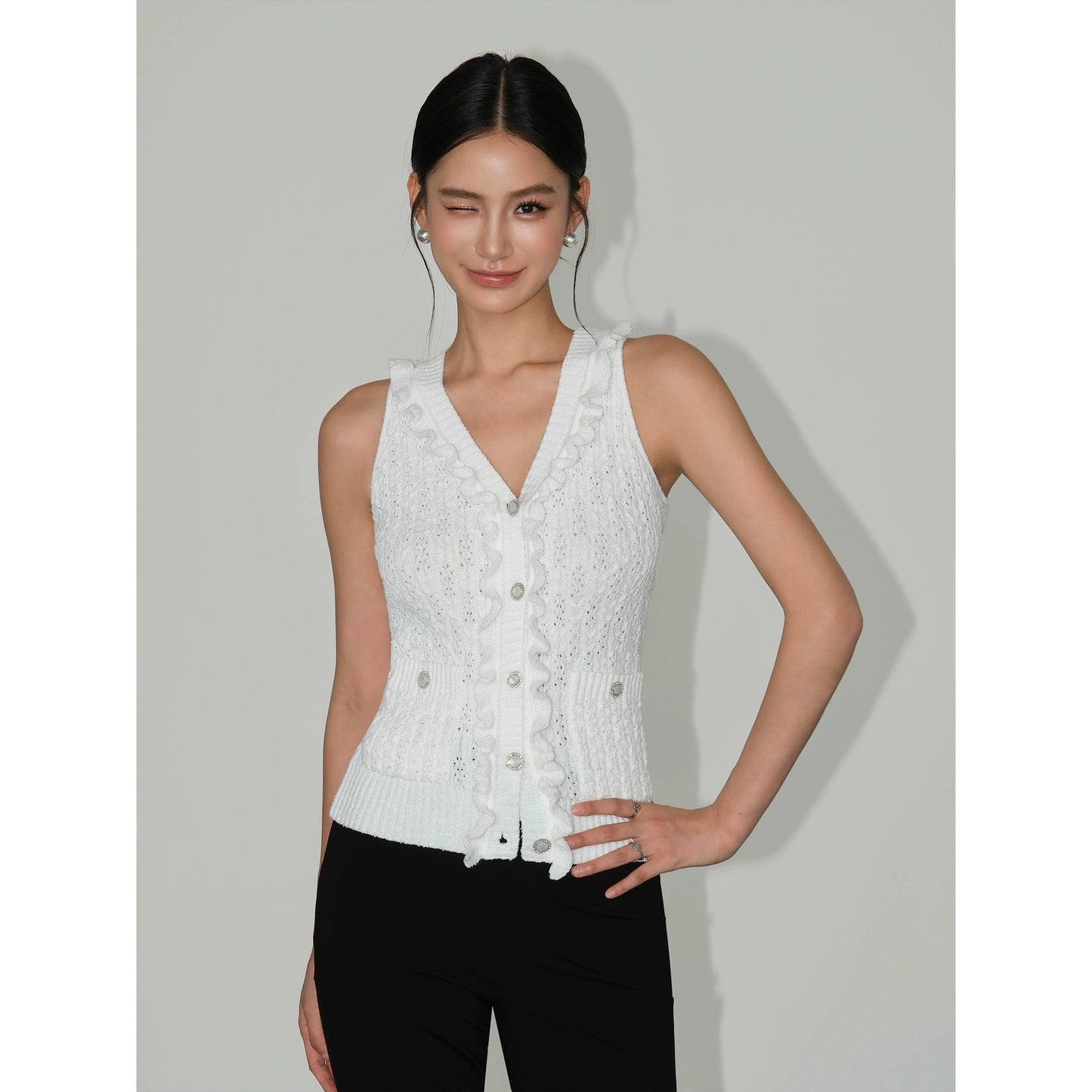 Noelle Ruffle Knit Top