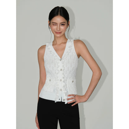 Noelle Ruffle Knit Top