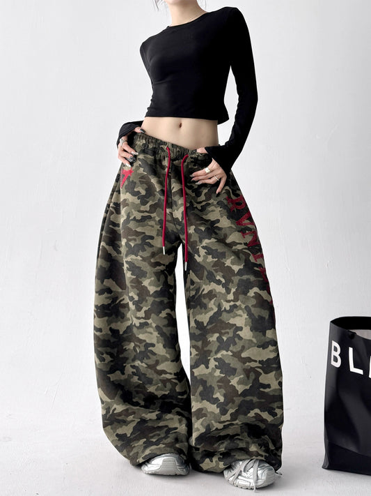 Crimson Camo Sweatpants