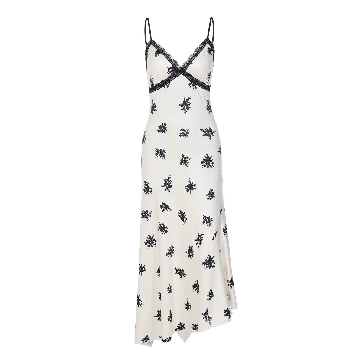 Obsidian Petal Slip Dress