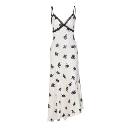 Obsidian Petal Slip Dress