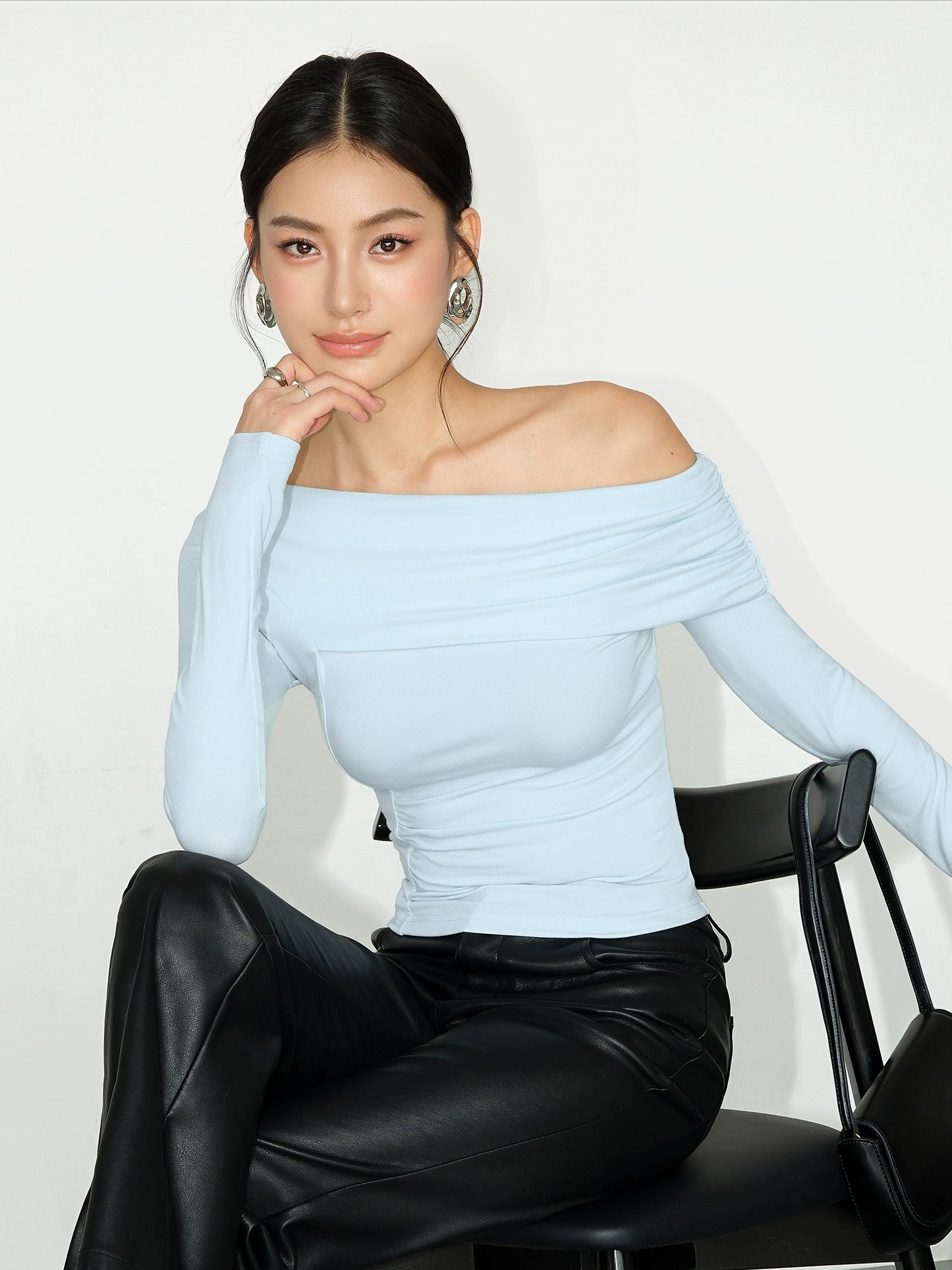 Serena Sleek Draped Tee