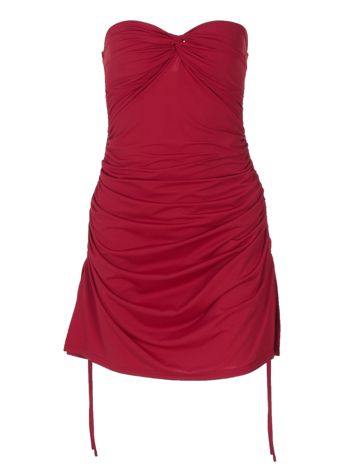 Shemoda: Ruby Ruched Dress | Nüra - Discover elegance with Shemoda's Ruby Ruched Dress. Strapless, sweetheart neckline, adjustable length, and flattering fit for any occasion. - $24.00