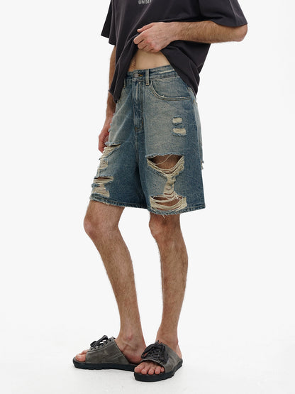 Shatter Denim Shorts