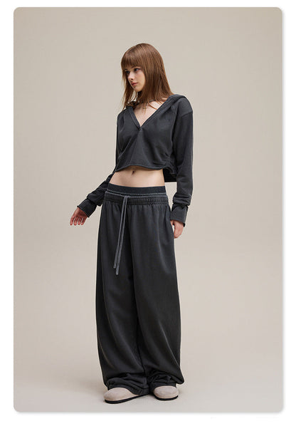 Grunge Crop Hoodie