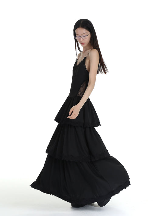 Gothic Tiered Slip Dress
