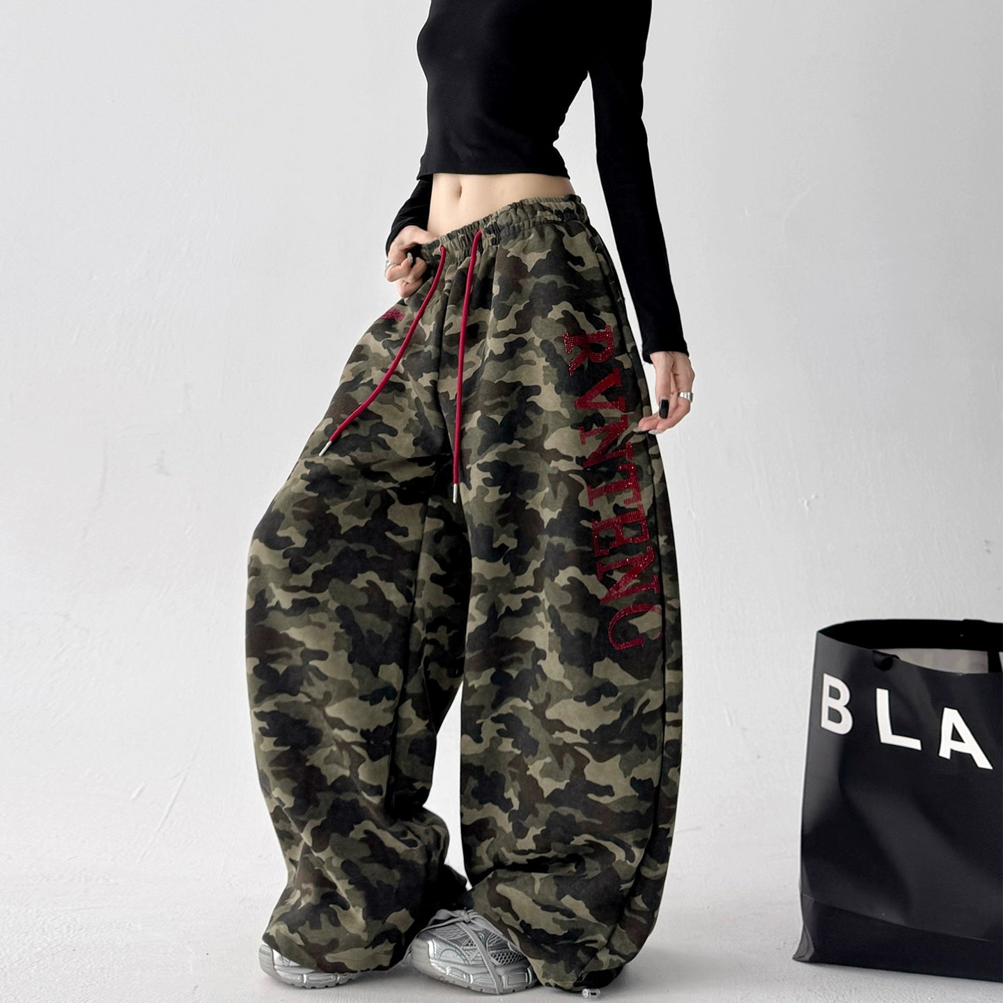 Crimson Camo Sweatpants