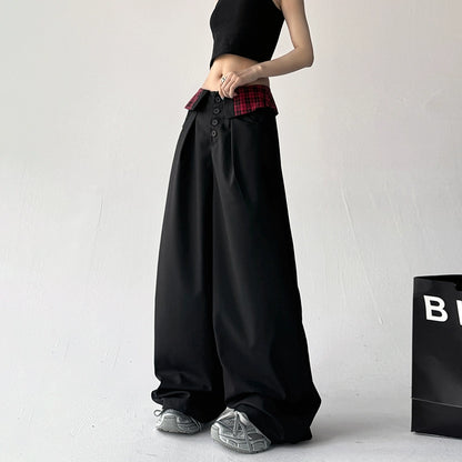Contrast Fold Trousers