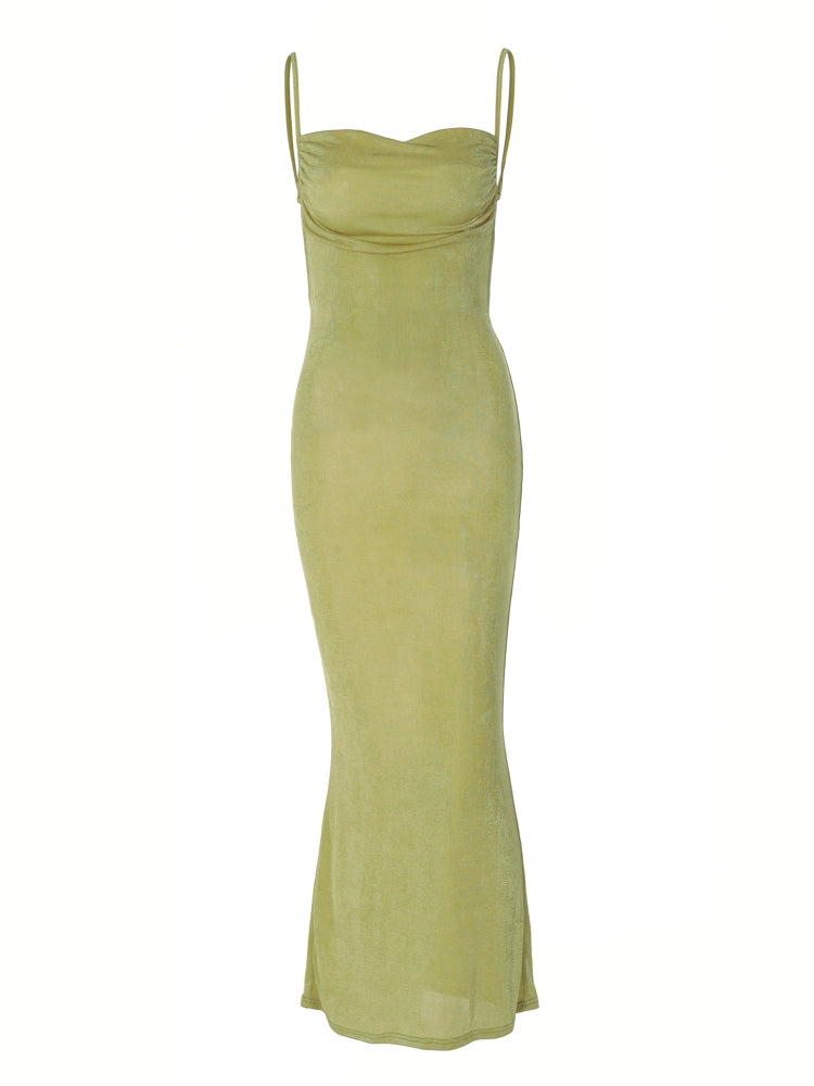 Shemoda: Lyra Slip Dress | Nüra - Discover elegance with Shemoda's Lyra Slip Dress: a sleek, backless design with a sweetheart neckline and tie waist, perfect for formal occasions. - $19.00