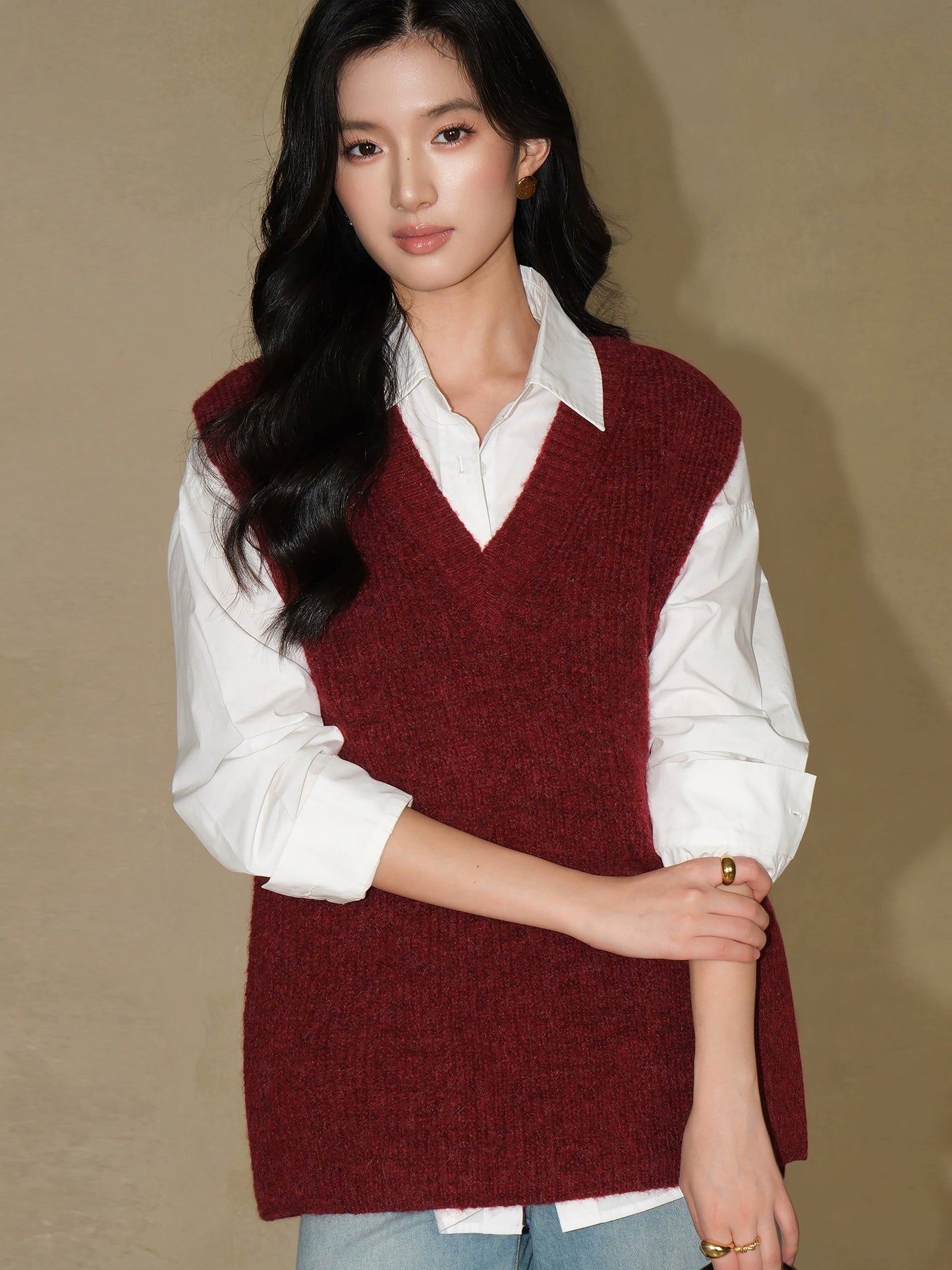 Plush Side Slit Vest