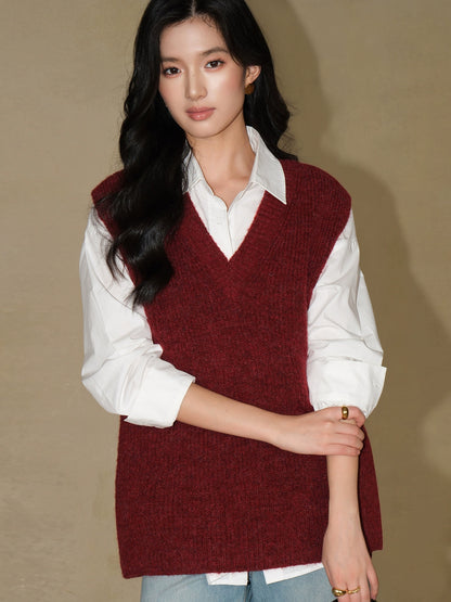 Plush Side Slit Vest