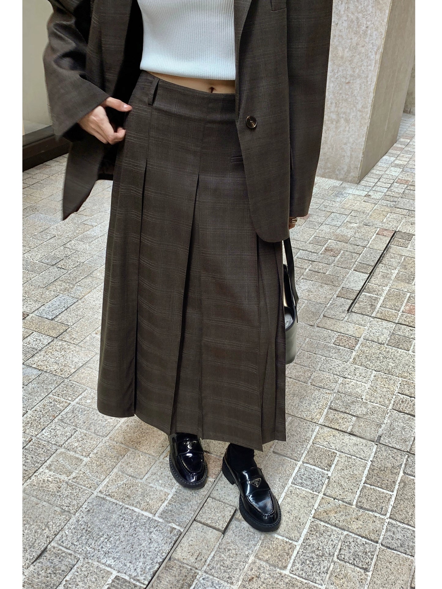 Matilda Plaid Midi Skirt