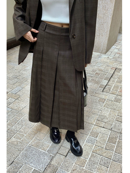 Matilda Plaid Midi Skirt