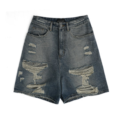 Shatter Denim Shorts