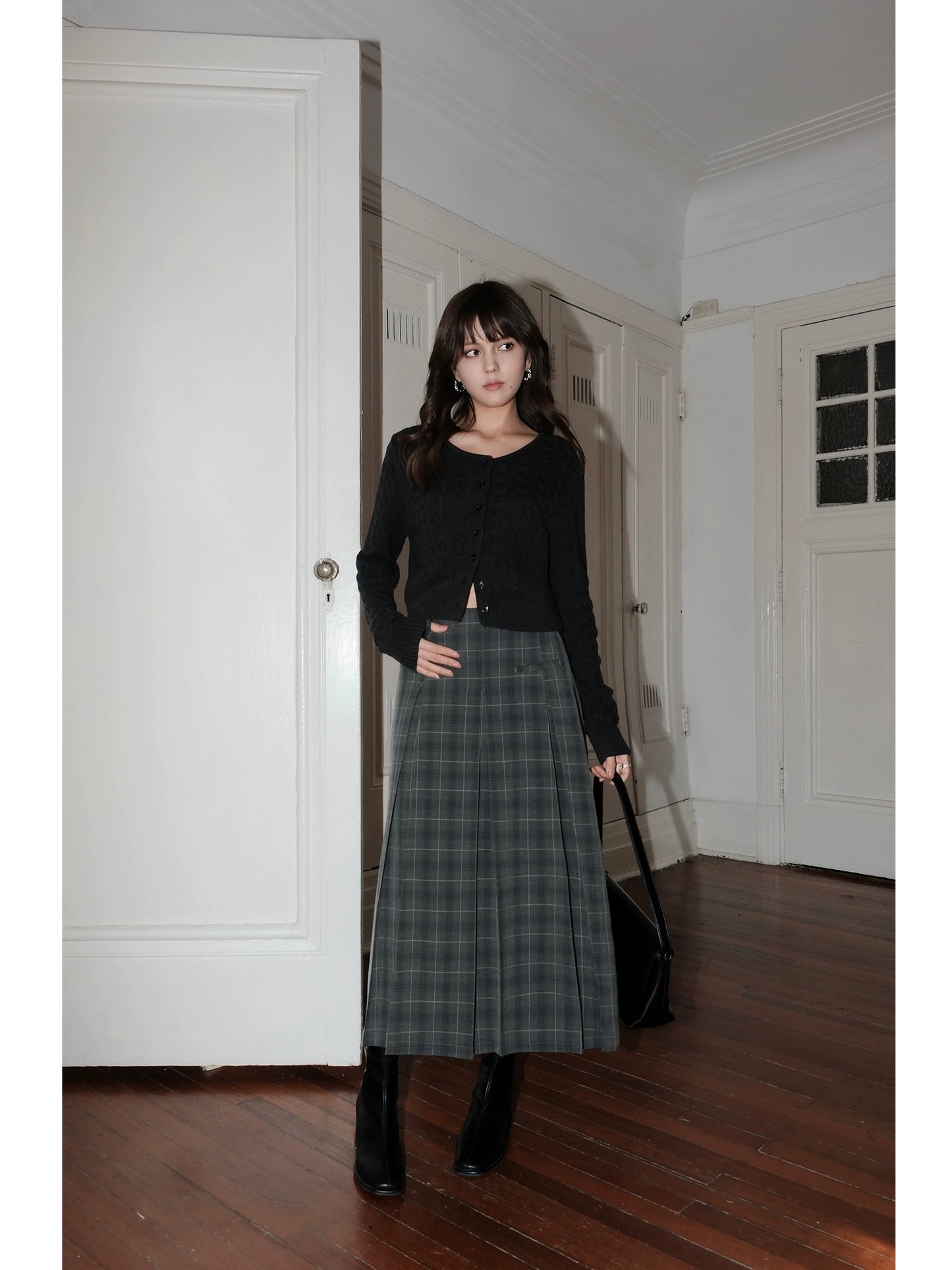 Matilda Plaid Midi Skirt