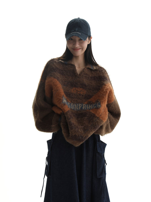 Varsity Fuzz Sweater