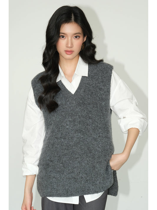 Plush Side Slit Vest