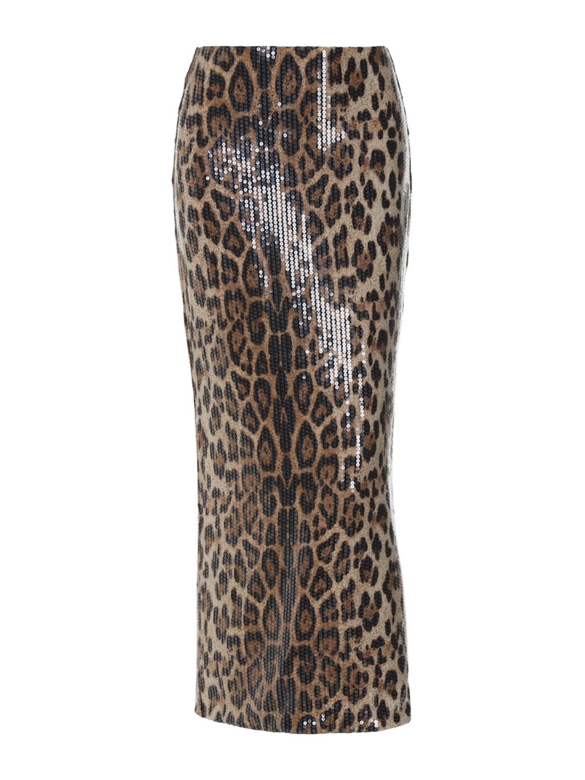 Shemoda: Briar Glow Pencil Skirt | Nüra - Elevate your style with Shemoda's Briar Glow Pencil Skirt. High-waisted, leopard print, and reflective finish for a bold, glamorous look. - $31.00